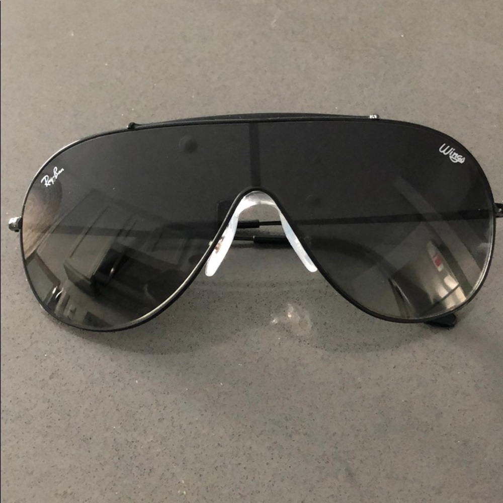 Unisex Black Ray Ban Wings Sunglasses